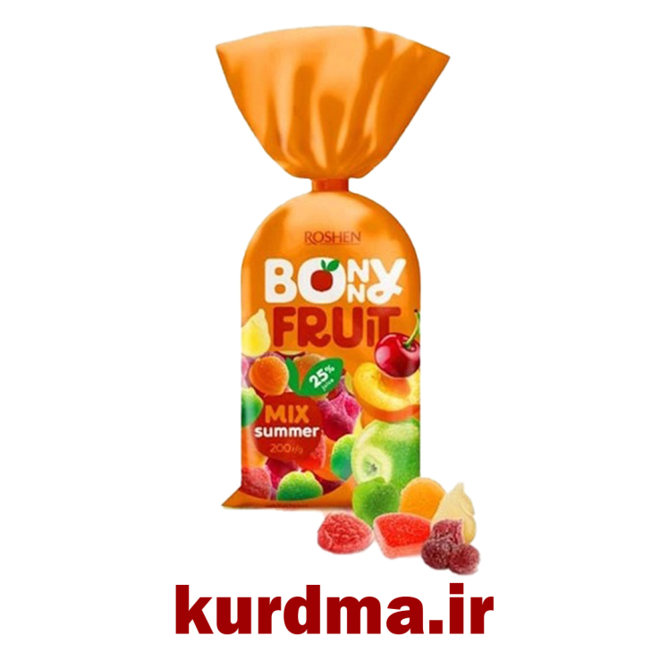 پاستیل ۲۵٪ میوه ای 200 گرمی BONY FRUIT برند ROSHEN ( عمده و خرده ) 