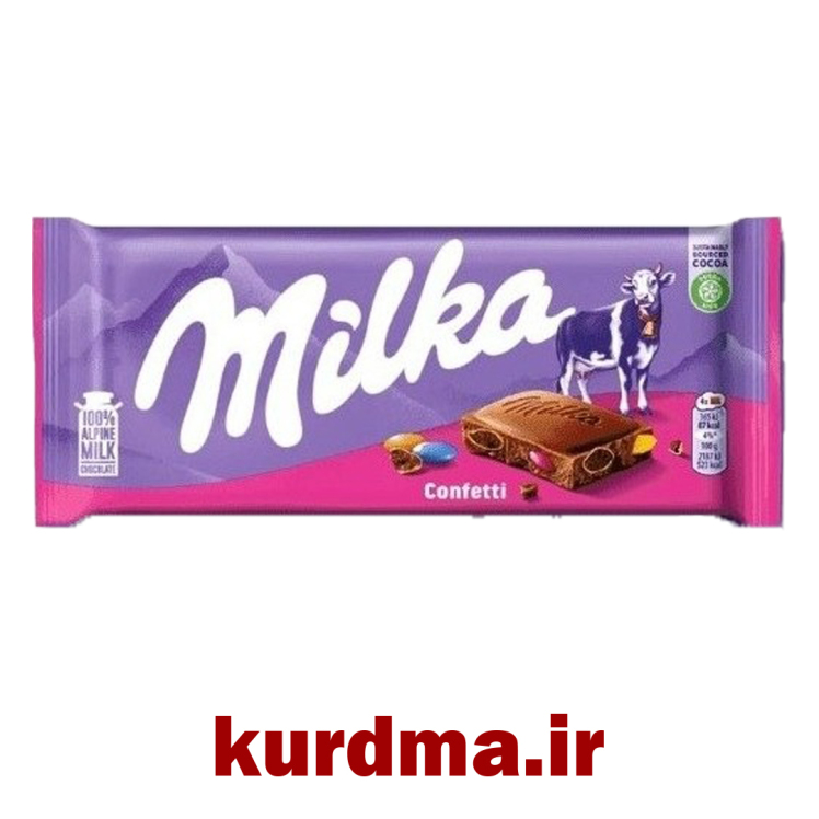 شکلات شیری با تکه های اسمارتیز Milkal (عمده و خرده)