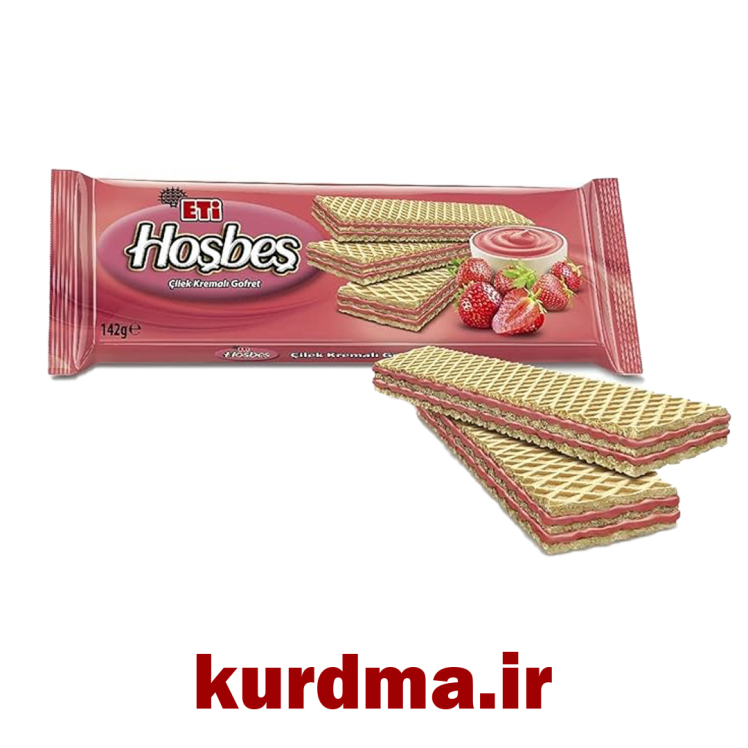 ویفر کرم‌دار با طعم توت‌ فرنگی ۱۴۲ گرمی Eti ( عمده و خرده )
