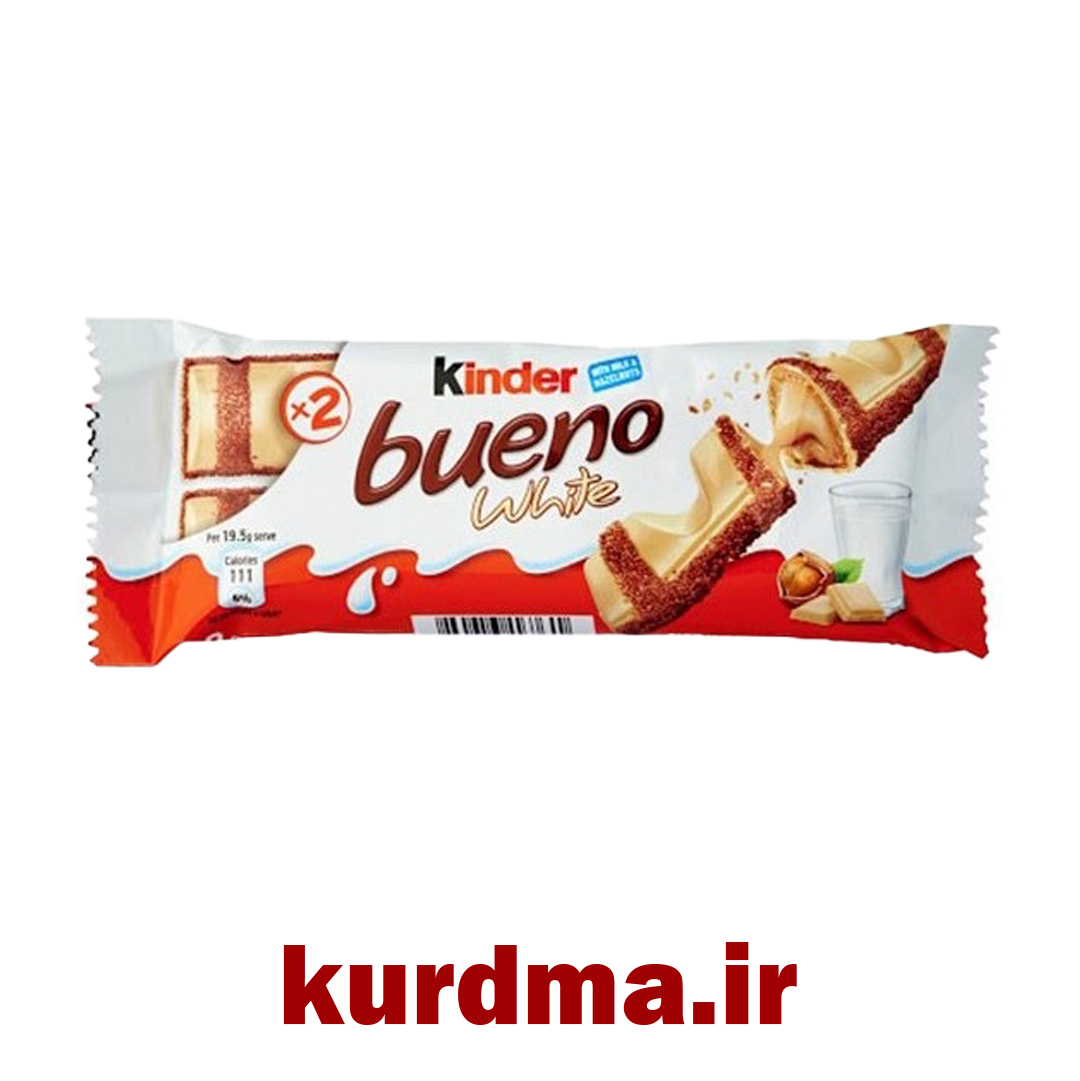  ویفر شکلاتی مغزدار با روکش شکلات سفید 19.5 گرمی Kinder ( عمده و خرده ) 