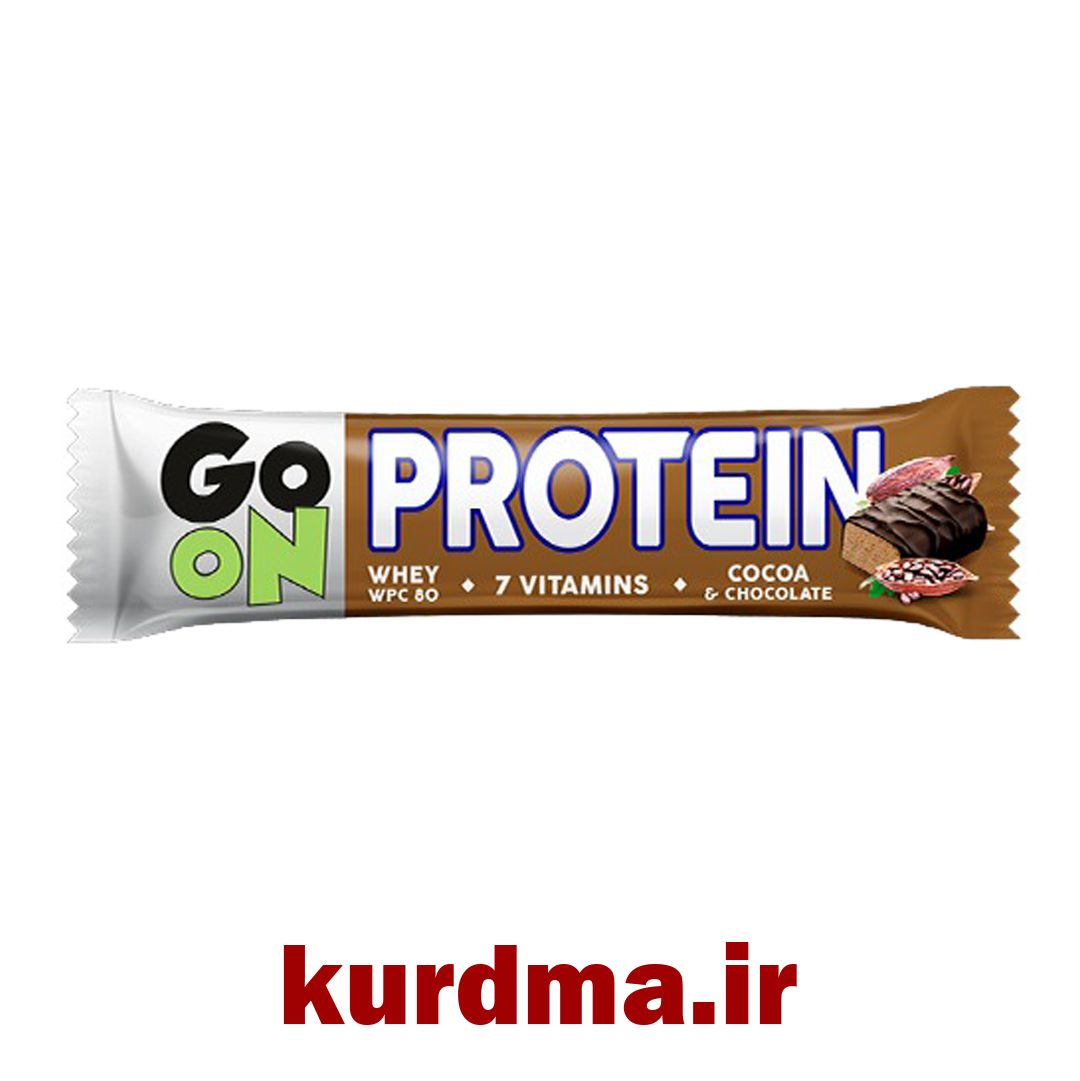  پروتئین بار با طعم شکلاتی و روکش شکلاتی برند GO ON PROTEIN ( عمده و خرده ) 