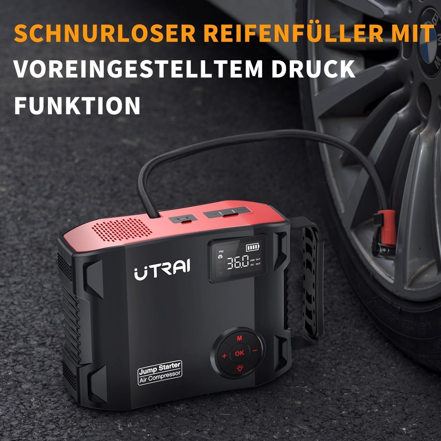 جامپ استارتر همراه با کمپرسور هوا مدلUTRAI JS-5