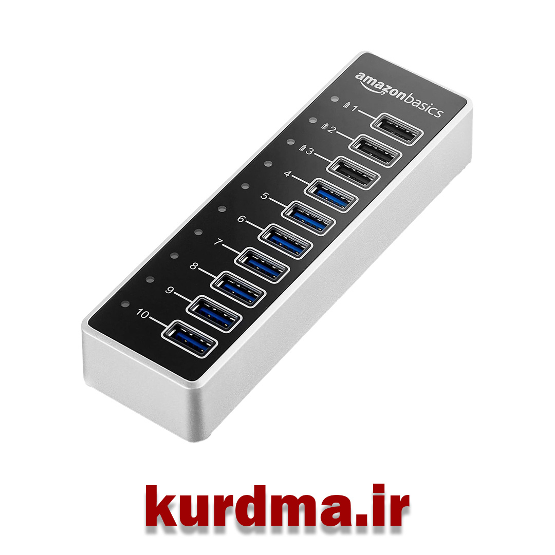 هاب 10 پورت آمازون بیسیک همراه آداپتور Amazon Baiscs اورجینال