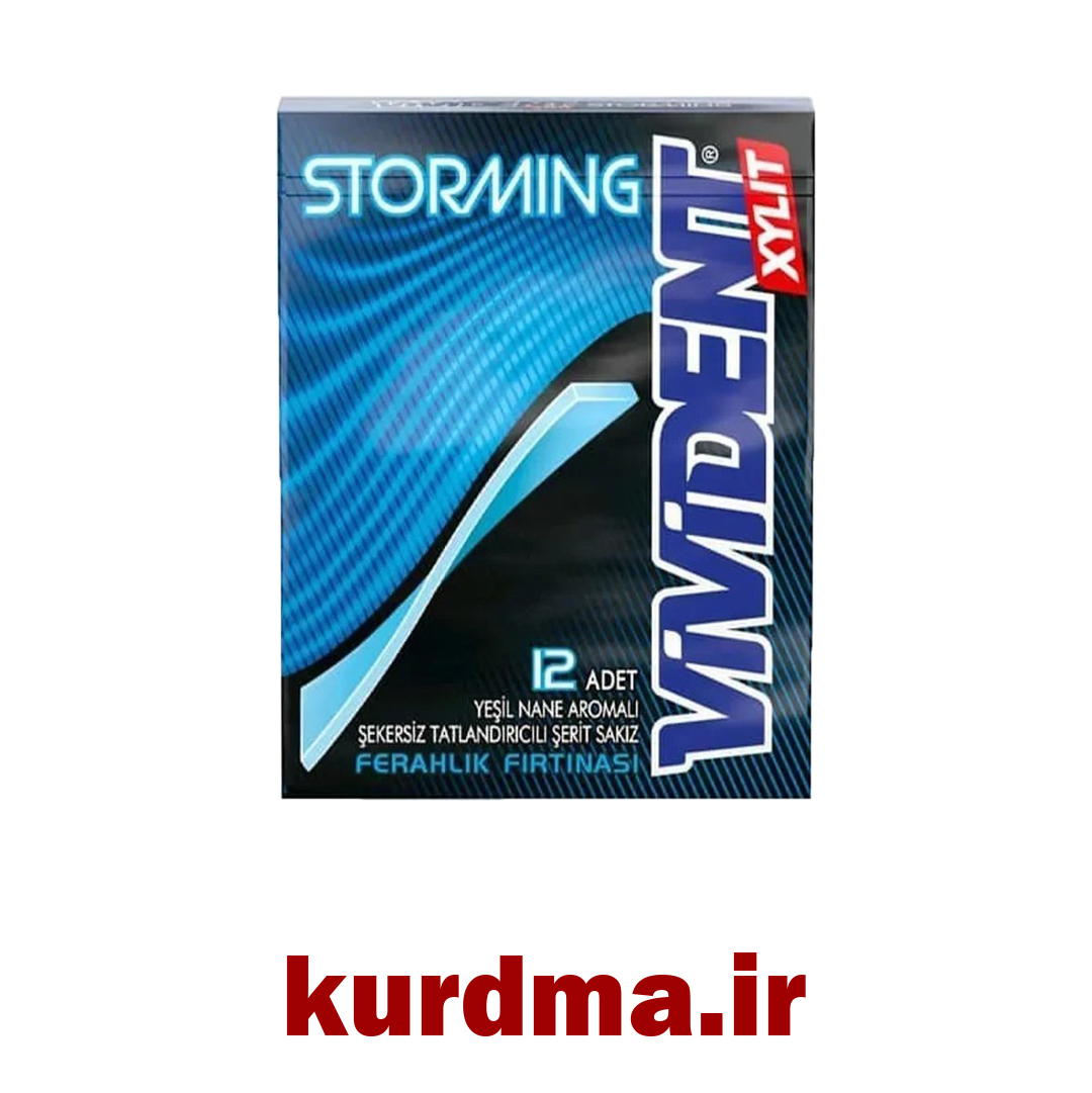  آدامس نواری بدون شکر با طعم نعناع سبز 12 عددی Vivident ( عمده و خرده ) 