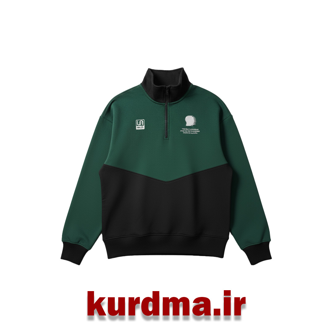  سویشرت ساده نیمه زیپ LA Miles 