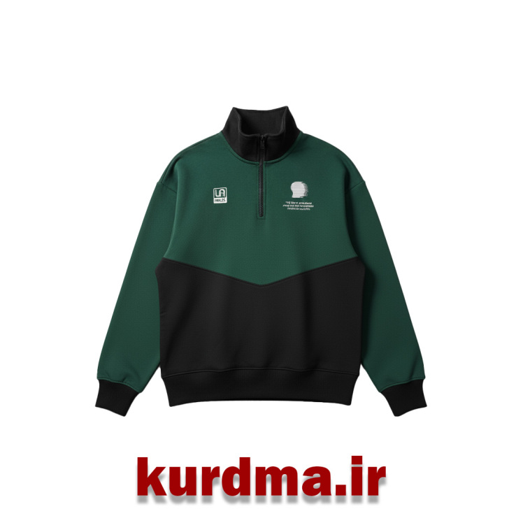 سویشرت ساده نیمه زیپ LA Miles 