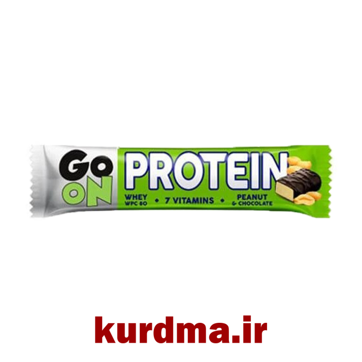 پروتئین بار با طعم بادام‌زمینی و شکلات برند GO ON PROTEIN ( عمده و خرده ) 