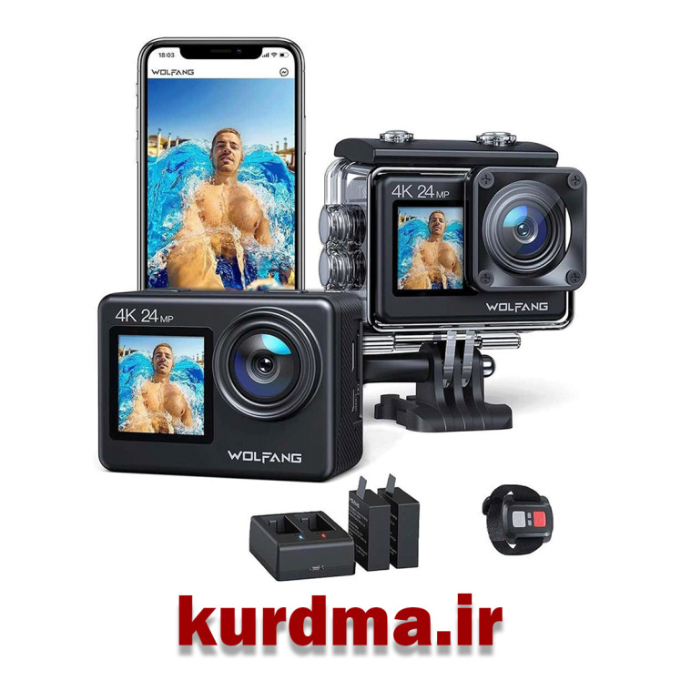 دوربین ورزشی 24 مگاپیکسل Wolfang GA200 Wifi 4k 