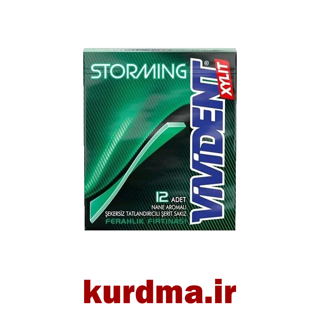  آدامس نواری بدون شکر با طعم نعناع 12 عددی Vivident ( عمده و خرده ) 