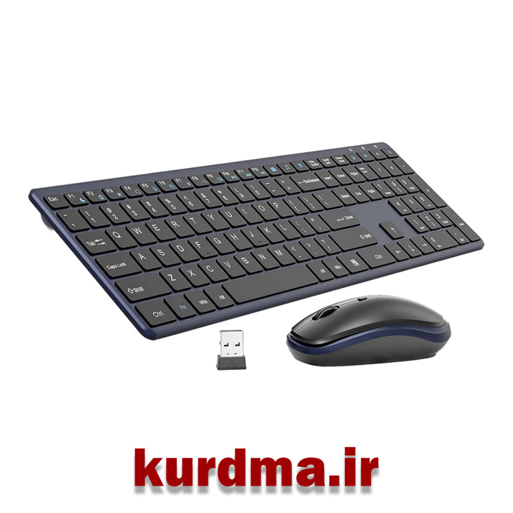 ست ماوس و کیبورد بیسیم مدل KG9013 G3180E بی صدا