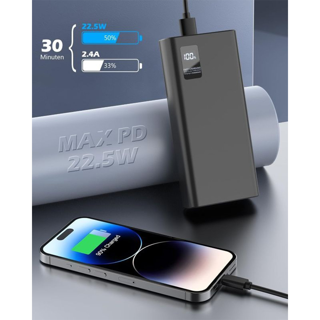  پاوربانک اچ‌گانوس ۲۴۰۰۰ میلی‌آمپر ساعت HGANUS اورجینال 