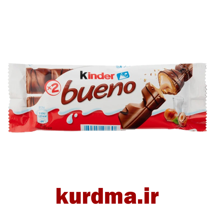 ویفر شکلاتی مغزدار با روکش شیری 21.5 گرمی Kinder Bueno ( عمده و خرده )