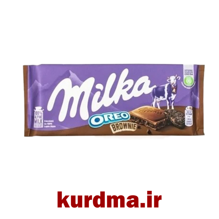 شکلات شیری با تکه های بیسکوئیت Oreo و فیلینگ براونی Milkal (عمده و خرده)