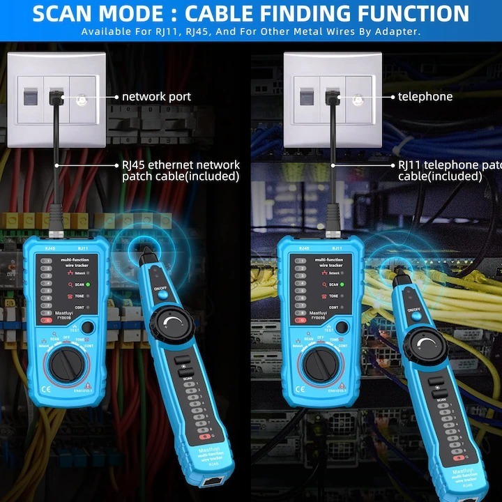  تستر کابل شبکه mastfuyi RJ45 اورجینال 