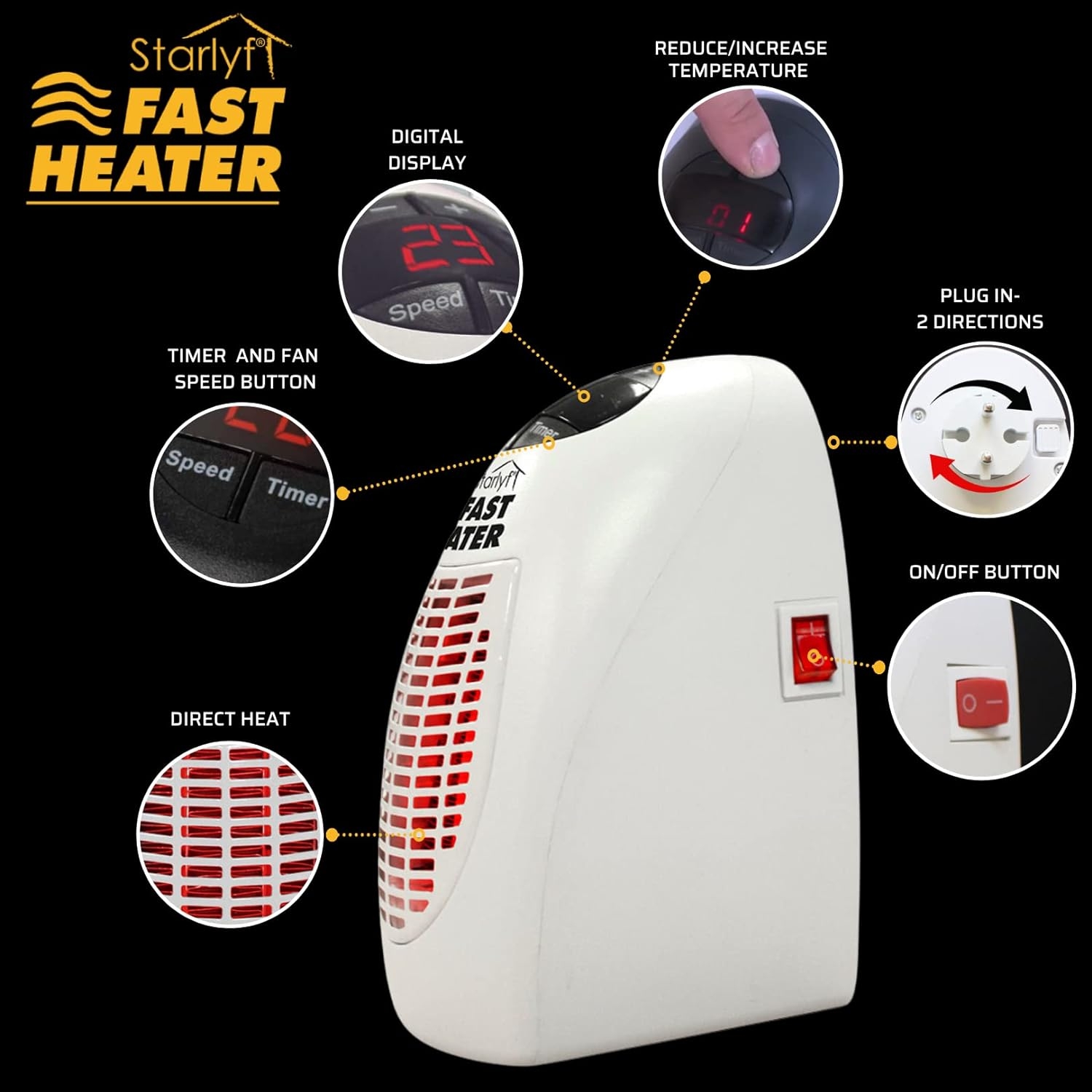  بخاری برقی پرتابل (هیتر برقی) Starlyf Fast Heater Electric heater 