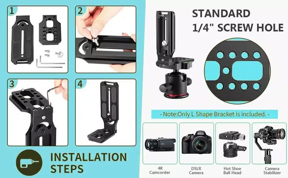 براکت دوربین Neewer Camera L Bracket LB-NA1 اورجینال