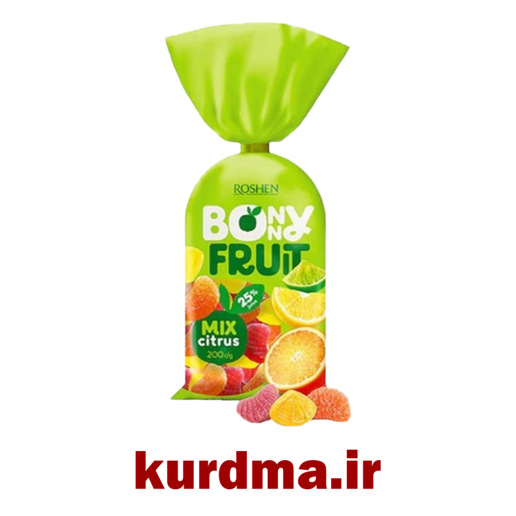 پاستیل ژله ای ۲۵٪ میوه 200 گرمی برند ROSHEN ( عمده و خرده ) 