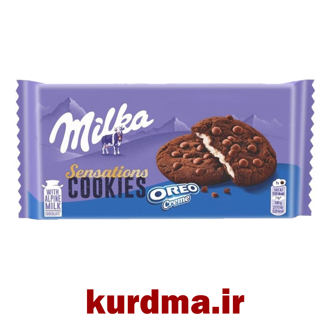  کوکی نرم شکلاتی با مغز کرم اوریو Oreo صد گرمی Milka ( عمده و خرده ) 