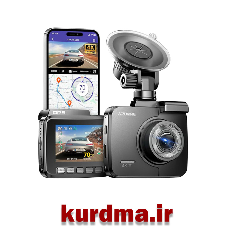 دوربین داشبورد و ثبت وقایع خودرو AZDOME GS63H 4K wifi-GPS 