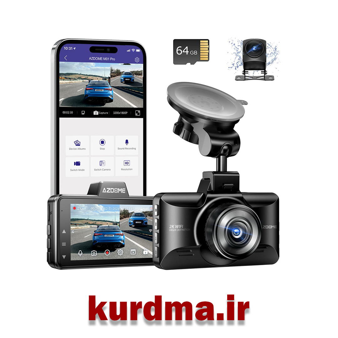 دوربین داشبورد و ثبت وقایع خودرو full HD ازدام AZDOME m01 pro