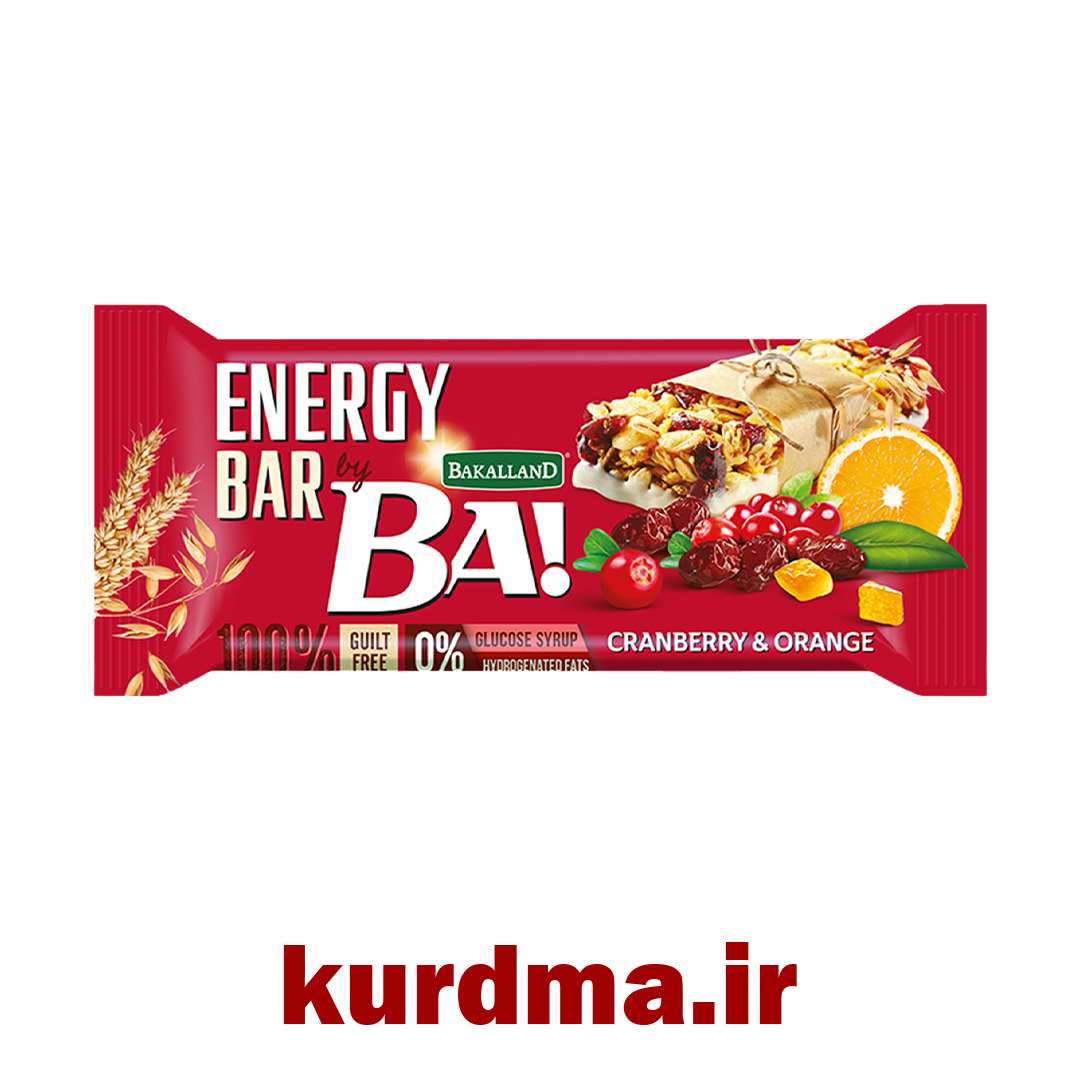  بار انرژی‌زا با طعم کرن‌بری و پرتقال Bakalland ( عمده و خرده ) 