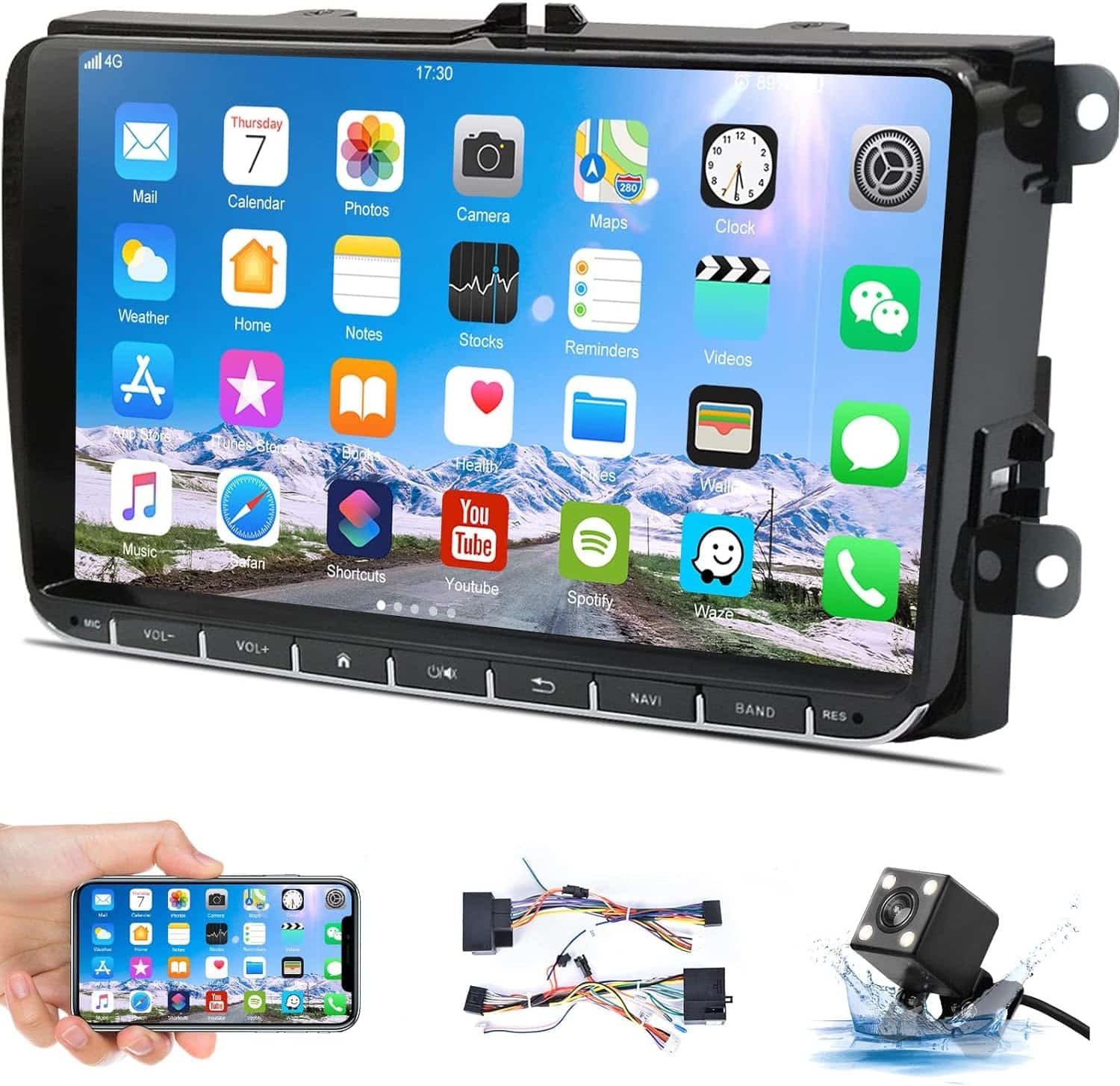 پخش خودرو استریو صفحه لمسی، بلوتوث، GPS + دوربین UNITOPSCI