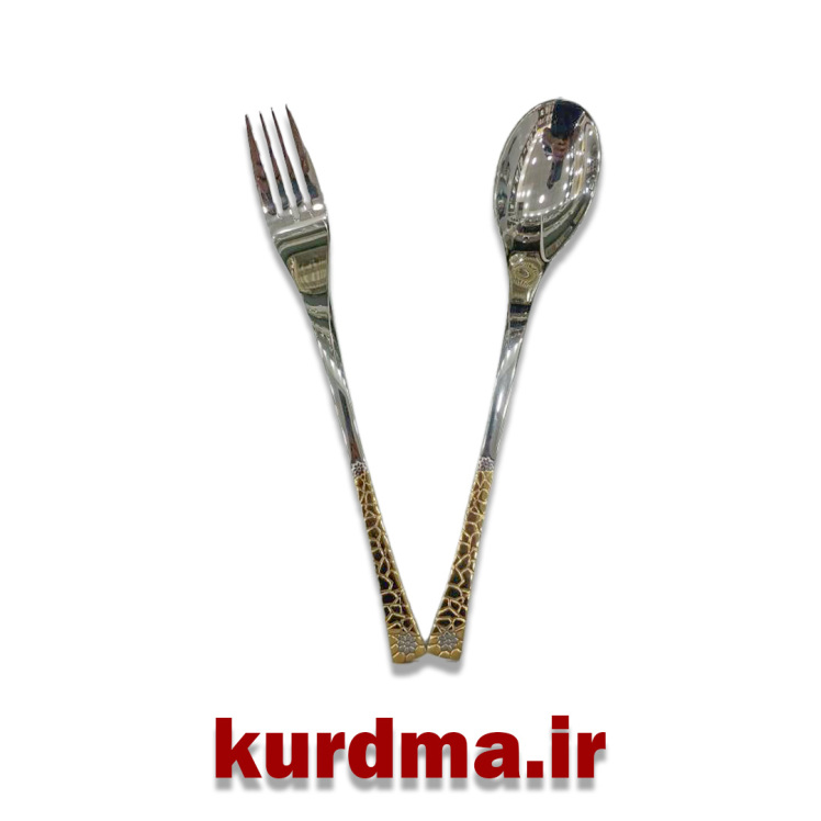 قاشق چنگال 24 پارچه اورجینال یونیک سنگی طلایی