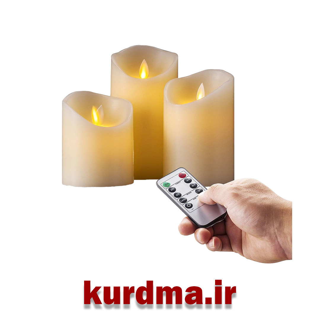  شمع 3عددی هوشمند LED با کنترل از راه دور AIR ZUKER 