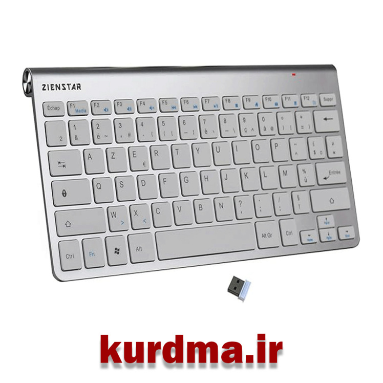 کیبورد بی‌سیم Zienstar -Mini 2.4GHz اورجینال
