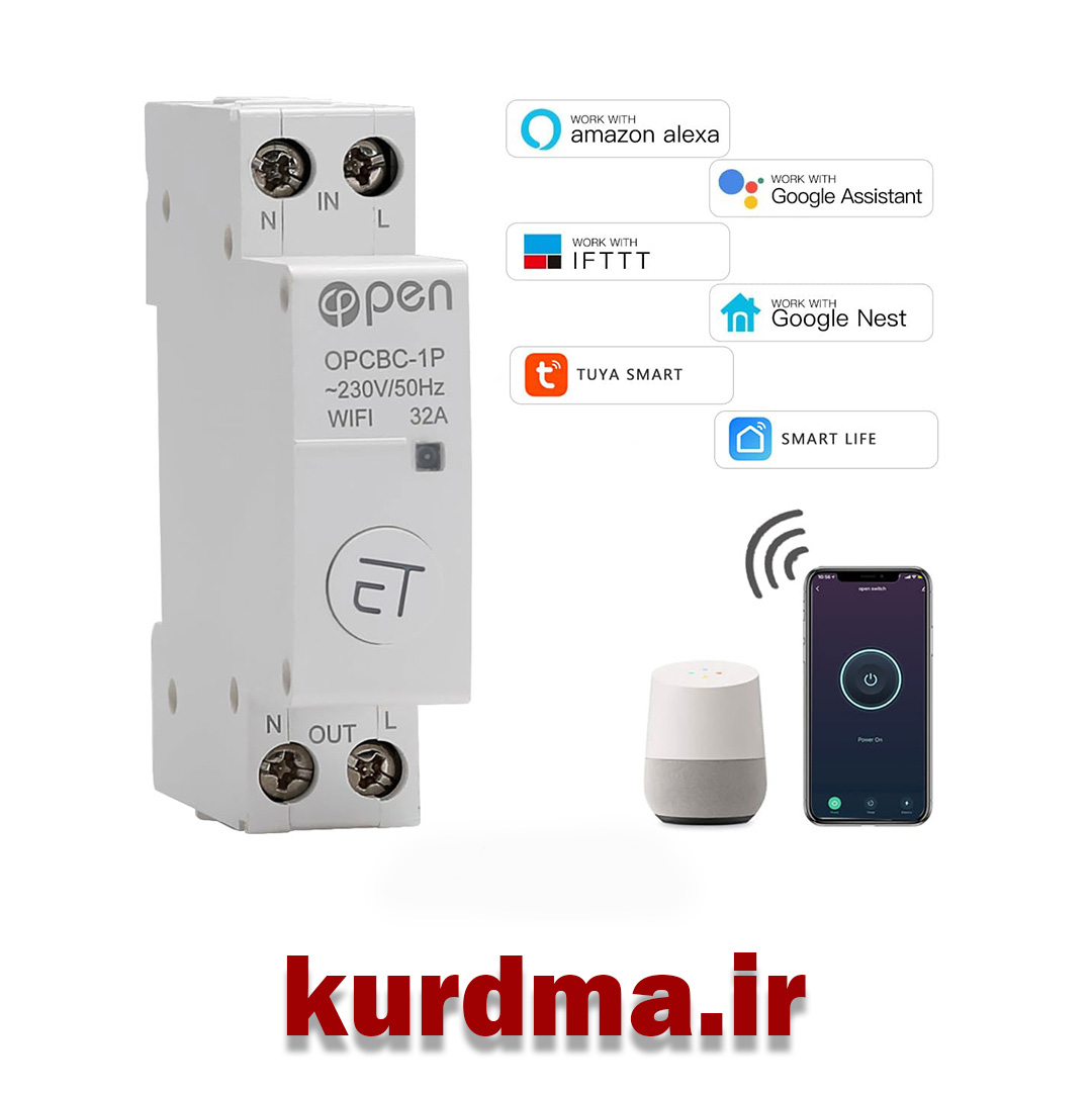 کلید هوشمند وایفای ۳۲ آمپر برند WEBN
