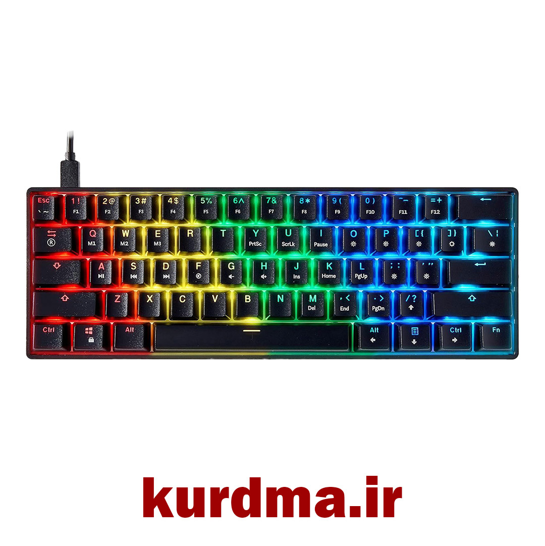  کیبورد گیمینگ مکانیکال RGB دار 62کلید Mizar مدل MZ60 LUNA 